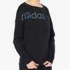 Adidas Neo Sports Lifestyle Series Knitted Crew Neck Casual Pullover Sweatshirt Women Sweatshirt Black Mystery-Asphalt-Blue CW5188