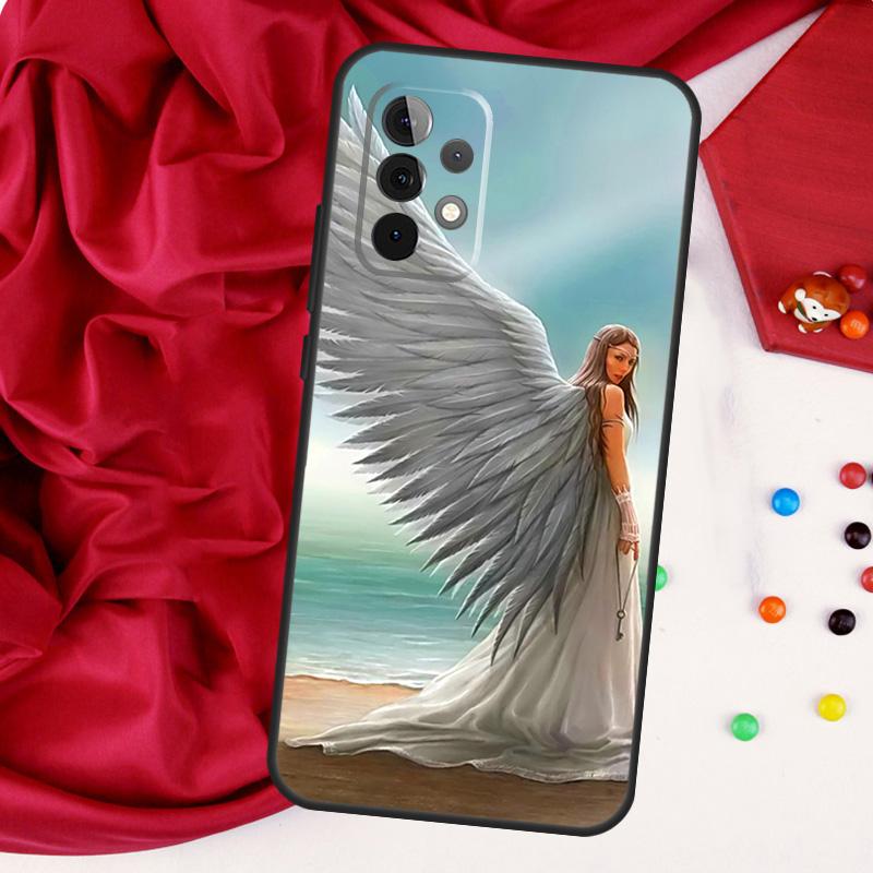 Fantasy Angel Girl Wings For Samsung Galaxy A55 A53 A33 A13 A35 A15 A36 A56 A26 A16 A22 A32 A52 A54 A34 A06 A05 Case