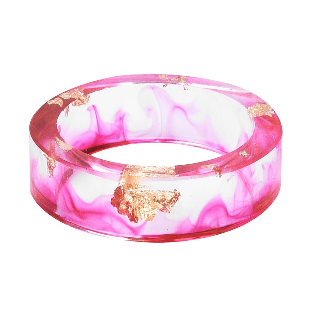 Groovy Ring Unisex Trendy Multicolor Ink Transparent Resin Ring Party