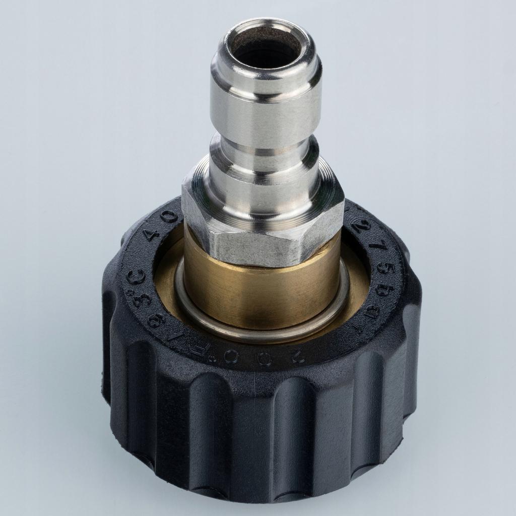 Rosfix Adaptor Rotativ M22x1.5 la 3/8 Quick Connect – Rezistență Ridicată la Presiune 4000 PSI | Inox + Alamă | 30 l/min | 90°C