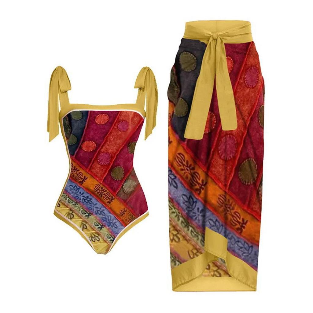 2026 Nieuw Vintage Badpak Conservatief Eendelig Bikini Badpak Set