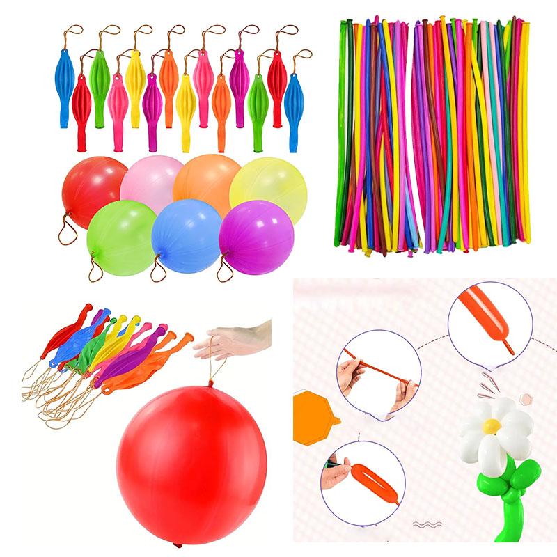 Spiral-Langstreifen-Latexballons Mehrfarbig Einzigartiges Design Perfekt für Geburtstags-Feiertagsdekorationen Party-Spielzeug Raumdekorationen