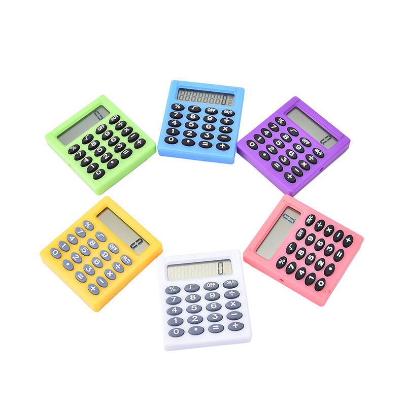 Student Small Mini Electronic Calculator Candy Color Calculating Office Supplies,