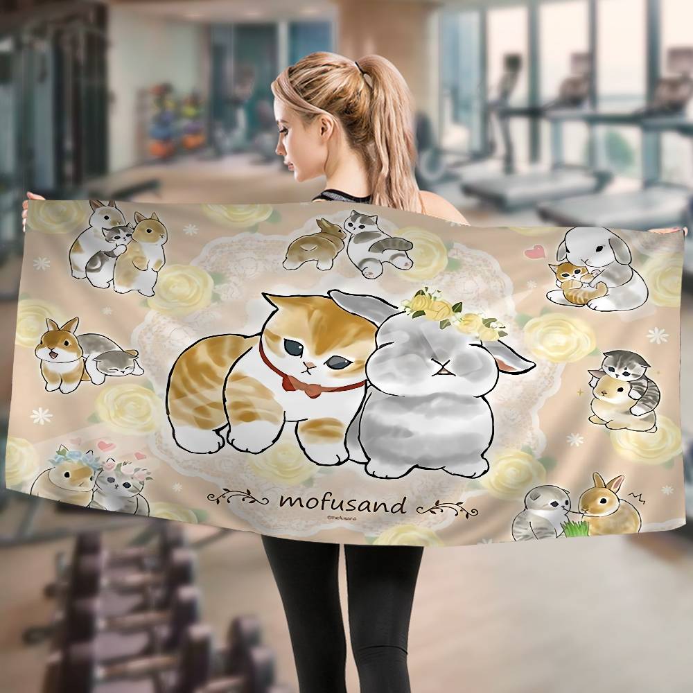 

Funny cat Cat Mofusand Big Microfiber Beach Towels Quick Dry Towel Sand Beach Towels Pool Towel For Travel Swim Pool Yoga W40*H60(CM)