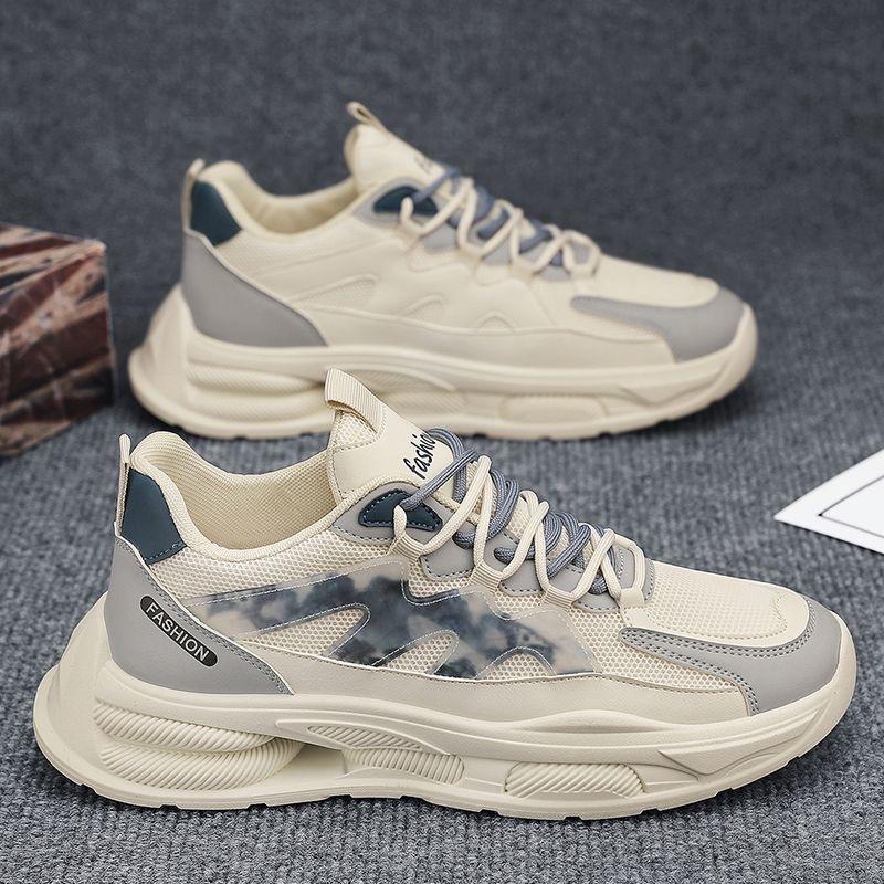 2025 autumn men's shoes new breathable mesh shoes men's trend versatile platform sports shoes casual dad shoes men