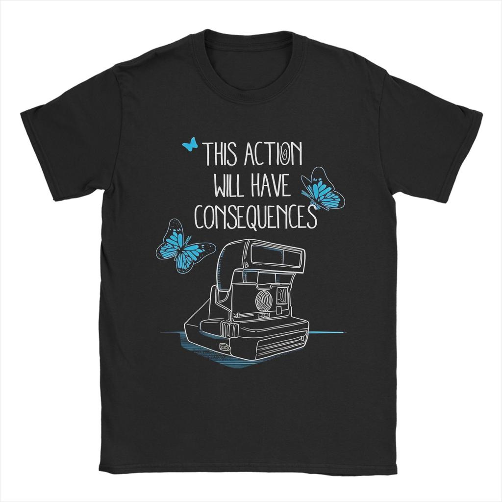 Enter the Vortex Club Mens T Shirts Life Is Strange Tees Short Sleeve Round Collar TShirt Pure Cotton Birthday Present Tops