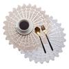 38x38cm Conch Hollow Gold Silver Placemat Home Restaurant PVC Heat Insulation Pad Dinner Table Mat