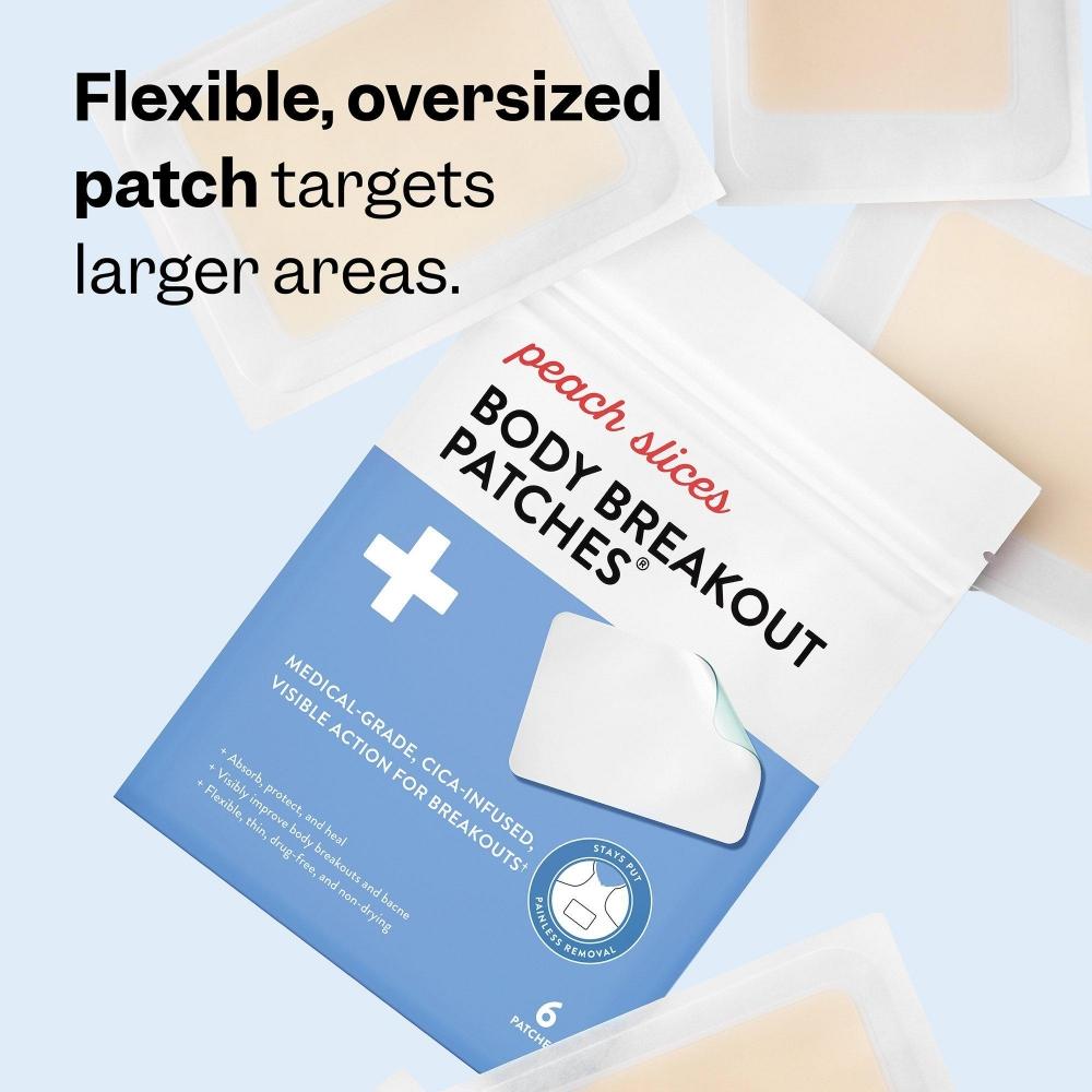 Peach Slices Body Breakout Patches 6 Ct