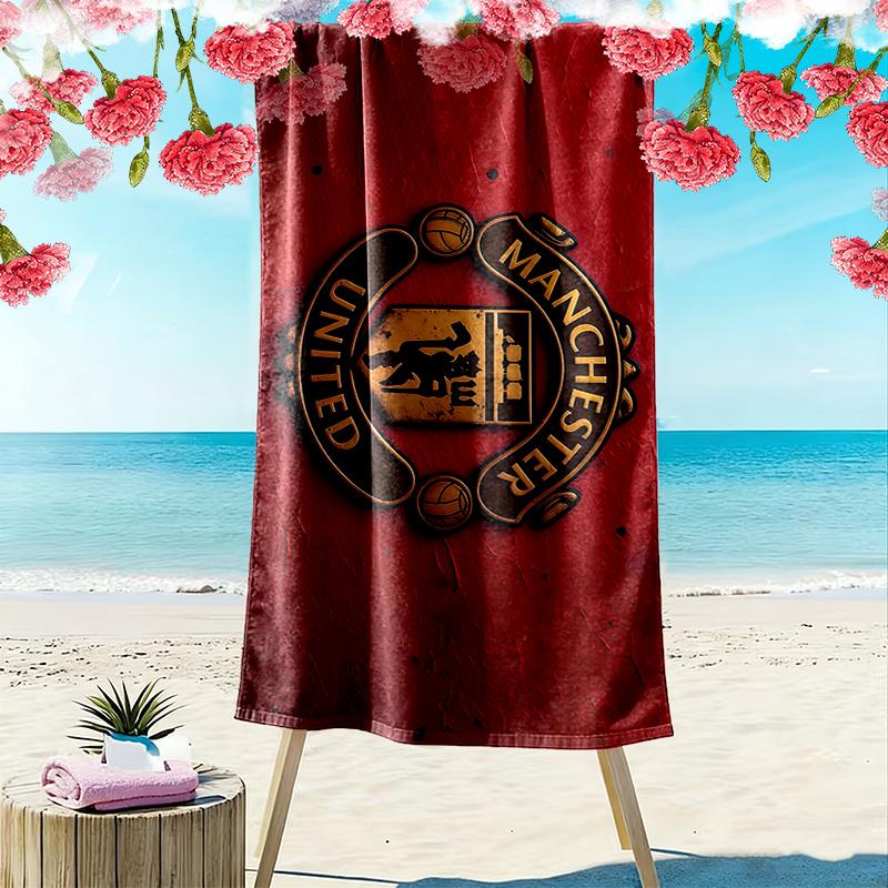 Toalla de Playa Estampada del Man Utd, Toalla Grande Suave de Secado Rápido para Playa, Camping, Natación