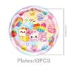 Cartoon Baozi Party Decor Set Squeeze Theme Cake Toppers New Birthday Banner Kits  For Boys Girls