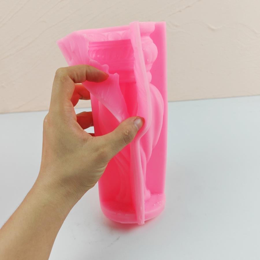 21cm DIY Roman Column Candle Silicone Mold Nordic Spiral Column Candle Silicone Mold Concrete Gypsum Resin Silicone Mold