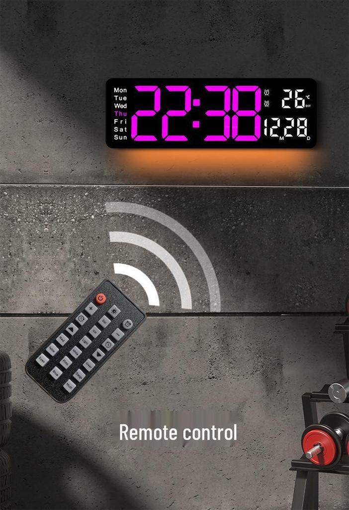 Large Display Multifunctional Wall Clock with Creative Backlight for Living Room - Model 5505