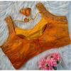 Indian Women's Silk Blend Sleeveless Blouse Bollywood Party Wear Ethnic Choli