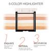 Bsimone 5 Colors Highlighter Contour 3D Facial Bronzer Cosmetic Brightening Matte Highlighter Palette Eye Shadow Shimmer Makeup