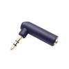 3.5mm Gold-Plated L-Shaped Male To Female Dual Channel Headphone Extension Adapter