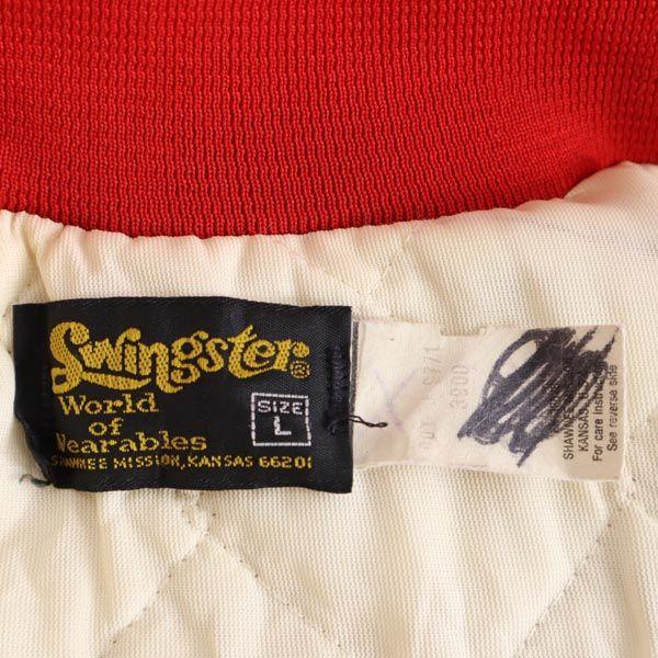 Swingster 90s Old CIVIC STADIUM Stajan L Red Series Quilted Nylon Jacket Men's Used