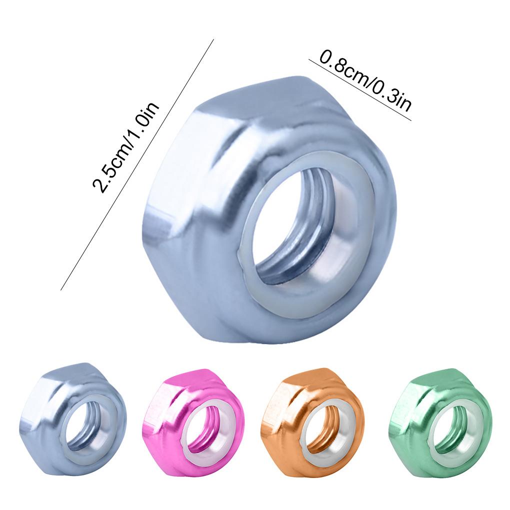 Skateboard Nut Modification Universal Lock Fittings Skateboarding Component Modified Fitting Solid Color Hardware Part