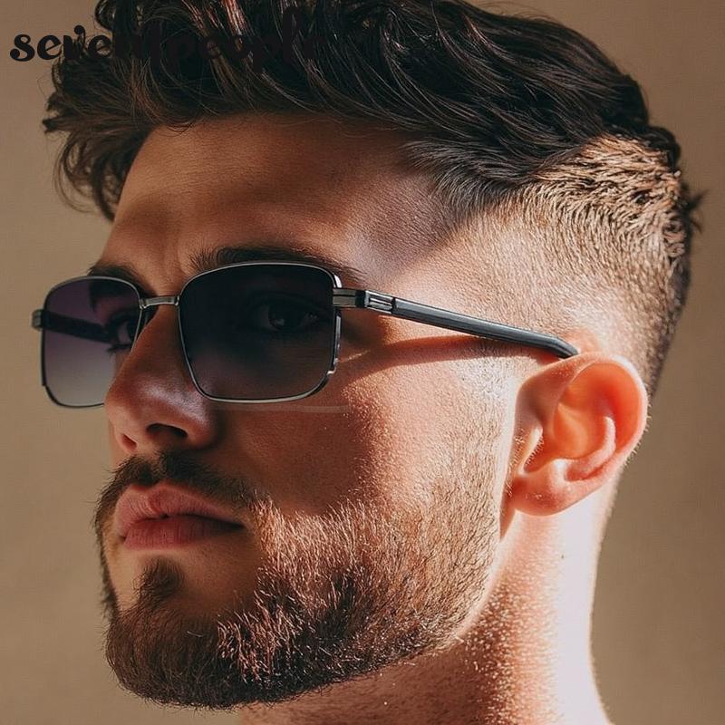 Steampunk Small Rectangle Sunglasses Men  Luxury Brand Vintage Outdoor Driving Punk Sun Glasses For Male Trendy Shades UV400