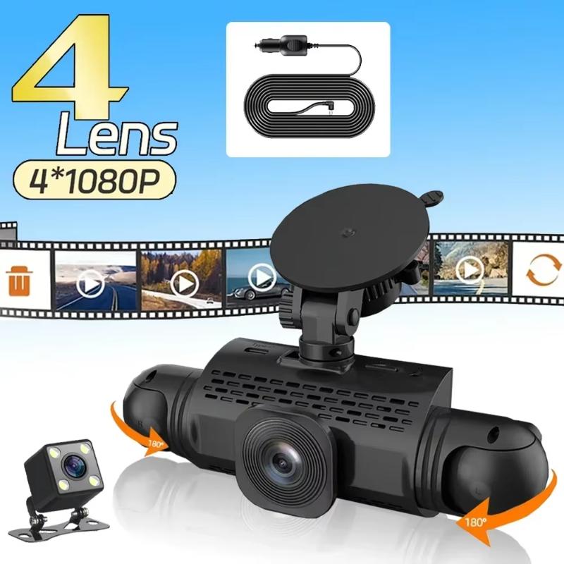 

Автомобільний відеореєстратор 4 камери Відеореєстратор Чорний ящик 360 Dash Cam Передня ліва права Камера заднього виду Нічне бачення Петля запису Автомобільні аксесуари 4Ch DVR 0G