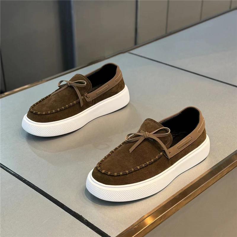 2024 Men's Winter Casual Slip-On Thick Sole Leather Loafers