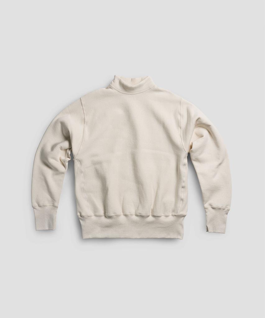 Kaembeoseupocheuweeo Cross Knit Mock Neck Sweatshirt, Natural (A Type)