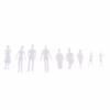 F Fityle Approximately 100 People Models, Human Figures, Unpainted, for Railway Model Layouts, 2 Choices - 1:30