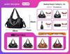 Retro dámská všestranná módní taška tote s nýty – Velkokapacitní kabelka přes jedno rameno, pod paži a crossbody
