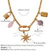 Personalized Stainless Steel Necklace Gold Fashion High Sense Clover Pepper Design Sense Temperament Necklace Jewelry