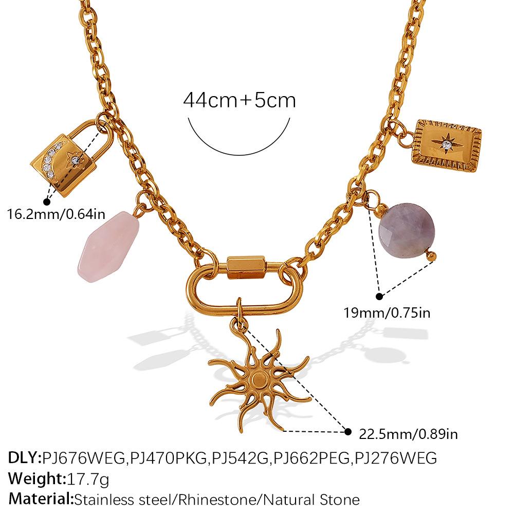 Personalized Stainless Steel Necklace Gold Fashion High Sense Clover Pepper Design Sense Temperament Necklace Jewelry