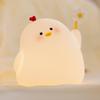 Rechargeable Chicken Silicone Night Lights Touch Control Dimmable Bedside Lamp Silicone Texture for Kids Nursery Room A0KF