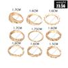 Exclusive For Fashionable Retro Wave Combination 9-Piece Joint Ring