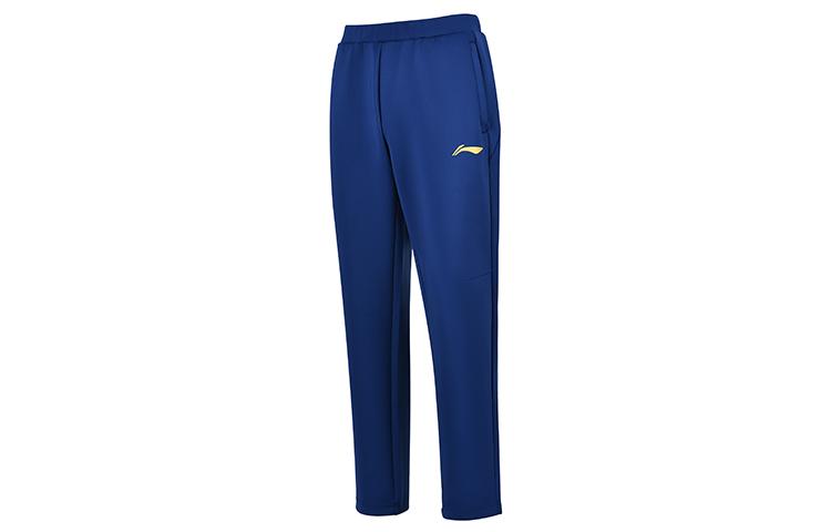 Li Ning Table Tennis Collection Knitted Sweatpants Men's Image Blue AKLU261-2