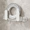 Plastic Suction Cup Pot Lid Holder Space Saving Wall Mounted Pan Cover Storage Holder Waterproof with Hooks Chopping Board Rack
