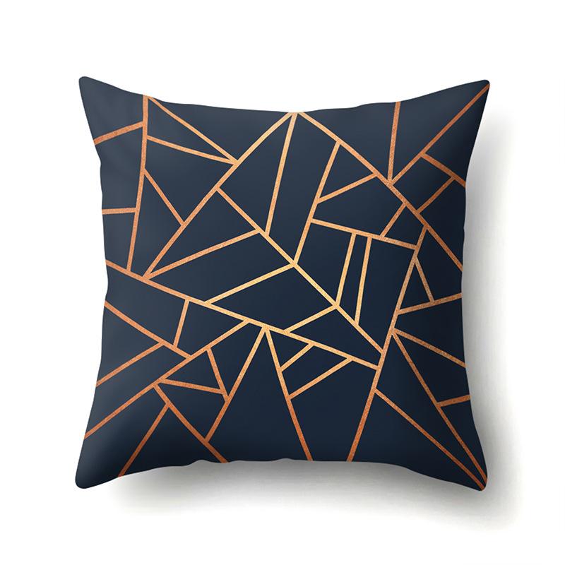Polyester Pillow Case Decorative Geometric Home Printed Pillow Case Waist Cushion Cover Car Cushion Head Cushion Cover