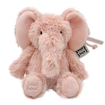 Labellabel Pluche Dier Pluizig Baby Eerste Babyborrel Cadeau Speelgoed, Speelgoed, (Olifant, Roze, Klein)