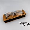Unisex Fashion Flip Over Reading Glasses Square Frame Bifocal Eyewear for Men Women HD Lens Near and Far Sight Glasses