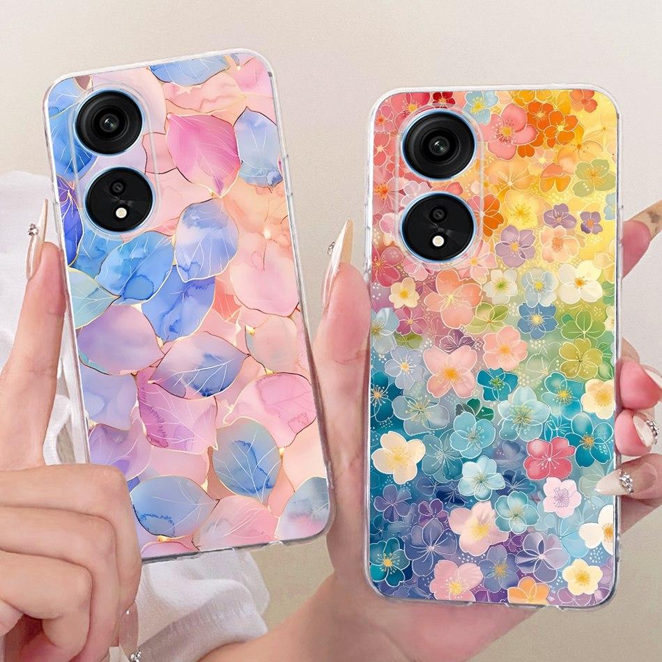 For OPPO Reno8 T 5G CPH2505 / Reno8 T CPH2481 (Reno 8T 4G) Cute Flower Butterfly Cat Painted Case Soft Silicone TPU Phone Cases