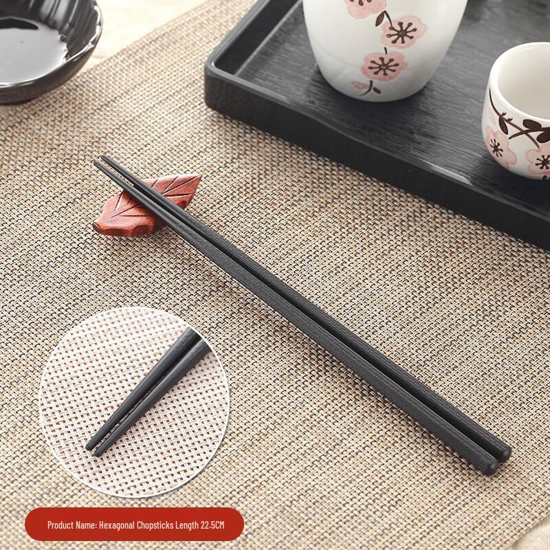 Qianxing Melamine Alloy Hexagonal Pointed Chopsticks