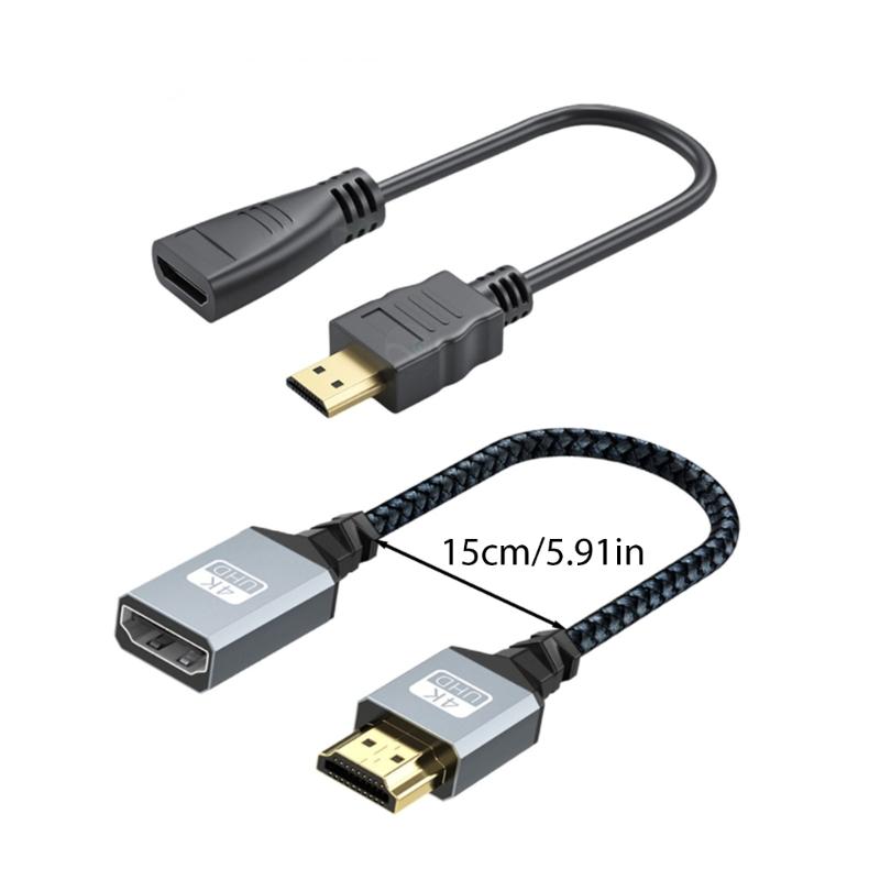 Quality Short HDTV Male to Female Cable, 4K Compatible HDTV Extender Highly Speed Data Cable for Home Theater Setups