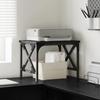 Adjustable Printer Stand Black Oak Look 40 X 30 X 31 Cm