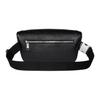 Gucci GG Supreme Black Leather Belt Bag Waist Bag With Silver Hardware For Unisex Daily Use