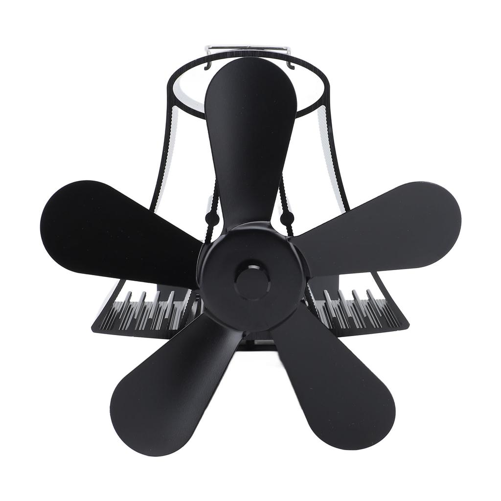 Magnetischer Wandkaminventilator Leise 5-Blatt Wärmegetriebener Holzofenventilator Scheitholz