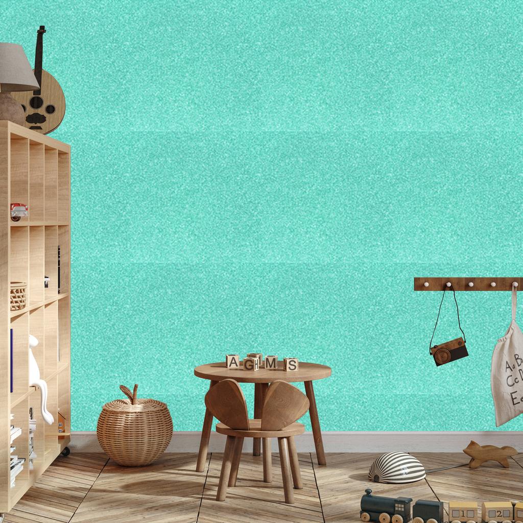 Mint and Sea Glitter Wallpaper for Living Room and Bedroom 50x1000