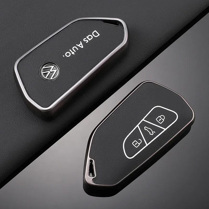 

VW GTI GOLF 2026 Hot For VW VOLKSWAGEN TPU Leather Car Remote Key Case Fob Cover Holder Shell For VW Volkswagen Golf 8 ID.3 ID.4