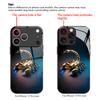 Golden scorpion pattern tempered glass phone case suitable for iPhone 17 16 15 14 13 12 11 Pro/Max/Plus anti drop and shockproof