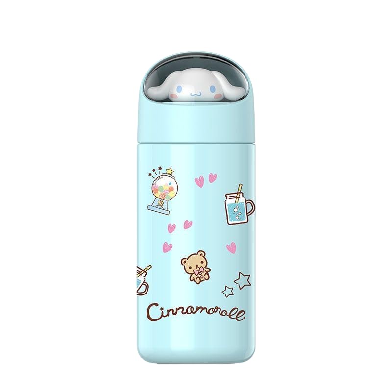

Hangyodon and Cinnamoroll Thermos Water Bottle, 350ml Vacuum Insulated, 316 Stainless Steel, Perfect for Commuting, School, Birthdays, and More.