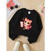 European sizes  Kids' Casual Sweatshirt Printed Round Neck Pullover, Kids' Fashion Sweatshirt Featuring Adorable Animal Prints,  Casual Comfortable