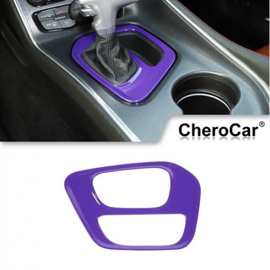 Interior Gear Shift Panel Trim Cover Frame for Dodge Challenger 2015- Purple