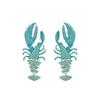 Exaggerated Ocean Breeze Multi-layered Lobster Summer Beach Style Fashionable Earrings for Ladies with Brushed Finish.
