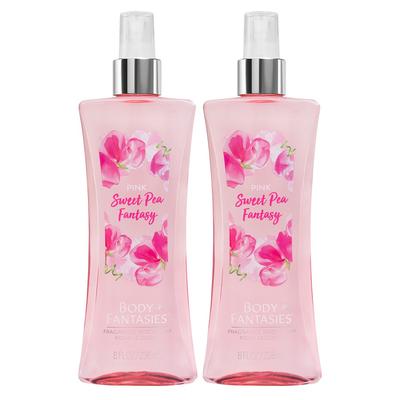 Body Fantasy Pink Sweet Pea Fantasy Fragrance Body Mist, 236ml, 2 Units